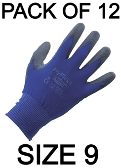 picture of Ansell 11-618 Hyflex Polyurethane Foam Coated Gloves - Pair - Size 9 - Pack of 12 - AN-11-618-9X12 - (AMZPK)