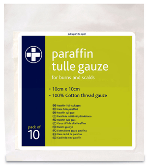 picture of Paraffin Gauze BP - Sterile - For Burns and Scalds - Pack of 10 - [RL-757]