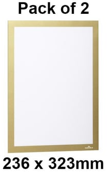 picture of Durable Self-adhesive Infoframe DURAFRAME® Gold A4 - 236 x 323mm - Pack of 2 - [DL-487230]