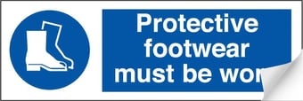 picture of Protective Footwear Sign LARGE - 600 x 200Hmm - Self Adhesive Vinyl - [AS-MA50-SAV]
