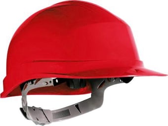 picture of Delta - Zircon Polyethylene  UV resistant Red Safety Helmet with Slip Ratchet - [LH-ZIRC1RO]
