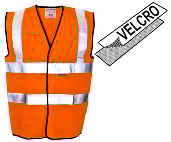 picture of Orange Non Pull Apart Hi-Vis Vest High Quality Reflective Tape - ST-35281 - (NICE)