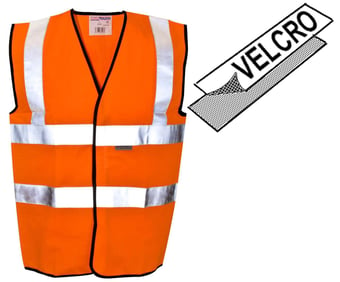 picture of Orange Non Pull Apart Hi-Vis Vest High Quality Reflective Tape - ST-35281