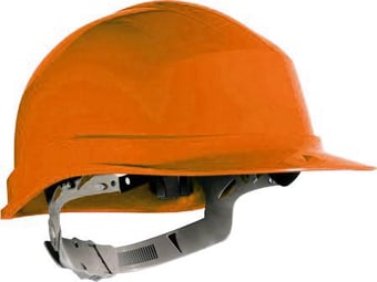 picture of Delta - Zircon Polyethylene Safety UV resistant Orange Safety Helmet with Slip Ratchet - [LH-ZIRC1OR]