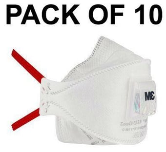 picture of 3M - Aura Particulate Respirator 9332+Gen3 - Valved - Pack of 10 - CE Approved - [3M-9332+Gen3]