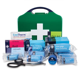 picture of Small Workplace Catering First Aid Kit - In Green/Blue Aura Box - [RL-427]