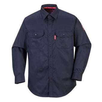 Picture of Portwest - Navy Blue Bizflame 88/12 FR Shirt - PW-FR89NAR - (PS)