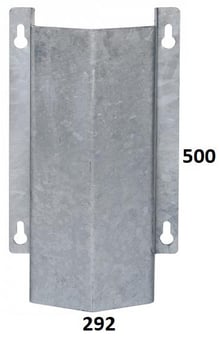 picture of TRAFFIC-LINE Wall Mounted Cable/Hose Protector - Outdoor Use - 500 x 292 x 230mm - Hot Dip Galvanised Finish - [MV-200.26.783]