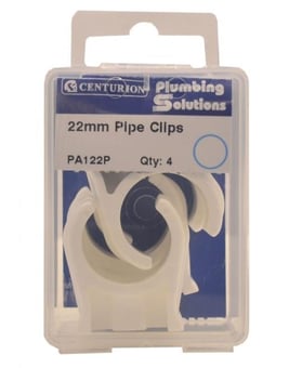 Picture of 22mm Plastic Snap Fix Pipe Clips - 5 Packs of 4 (20pcs) - CTRN-CI-PA122P