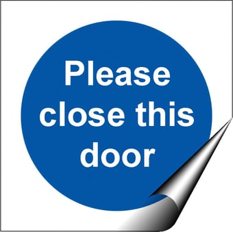 picture of Please Close This Door - BS5499 Part 1 & 5 - 100 X 100Hmm - Self Adhesive Vinyl - [AS-MA161-SAV]
