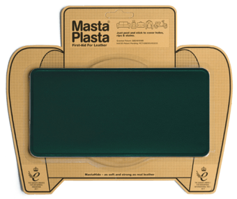 Picture of MastaPlasta Leather Repair Patch Large Plain Green 20cm x 10cm - [MPL-GREENPLAIN200X100EU]
