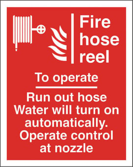 Picture of Fire Hose Reel To Operate Sign - 200 X 250Hmm - Rigid Plastic - [AS-FI56-RP]