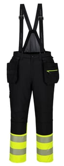 picture of Portwest DX437 - DX4 Hi-Vis Class 1 Winter Bib and Brace - Yellow/Black - PW-DX437YBR