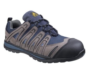 picture of Amblers FS34C Metal Free Lightweight Lace up Blue Safety Trainer S1P SRC - FS-20712-32829