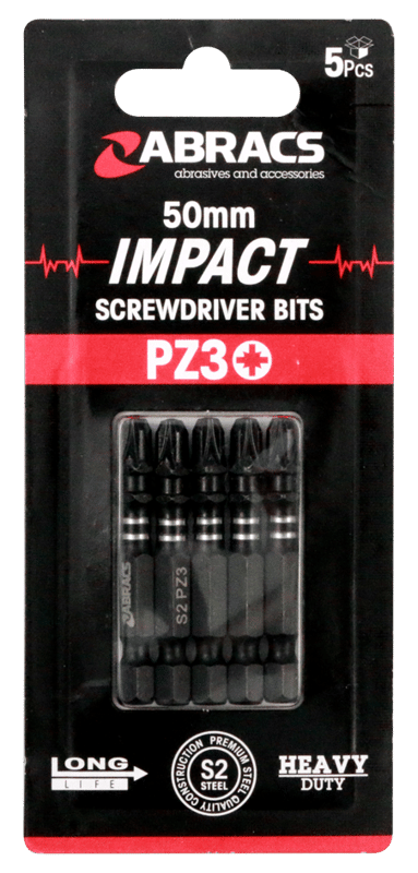 picture of Abracs PZ3 Impact S/D Bit - 50mm - Pack of 5 - [ABR-IPZ35005]