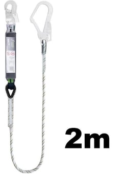 picture of Kratos Energy Absorbing Kernmantle Rope Lanyard - Scaffold Hook And Snap Hook - 2.0 Mtr - [KR-FA3050320]
