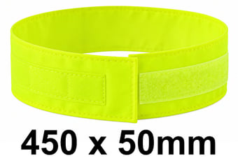 picture of Yoko - Yellow Hi-Vis Narrow Arm Band - Waterproof Polyester - 450 x 50mm - [YO-HVW065]
