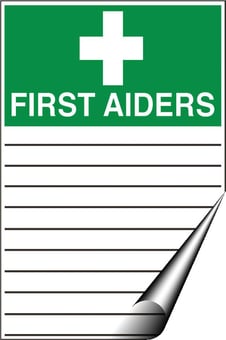 picture of First Aid Signs - First Aiders - 200 X 300Hmm - Self Adhesive Vinyl - [AS-SA88A-SAV]
