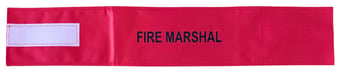 Picture of Red - Mens Pre Printed Arm band - Fire Marshal - 10 x 54cm - Single - [IH-ARMBAND-R-FM-B]