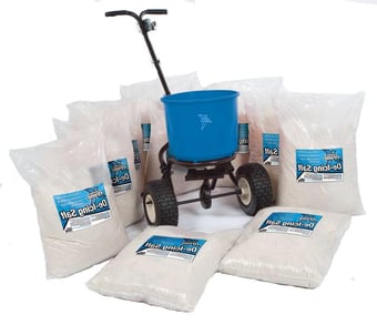 picture of Salt Spreader Kit - 10 x 25kg Bags Of Salt And 1 x 18kg Salt Spreader - [SL-WINTER1]