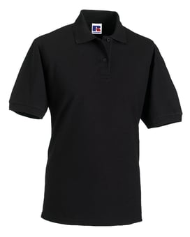 picture of Russell Hardwearing Unisex Polo Shirt - Black - BT-599M-BLACK