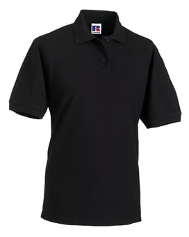 Picture of Russell Hardwearing Unisex Polo Shirt - Black - BT-599M-BLACK