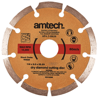 picture of Amtech 115mm Diamond Cutting Disc - [DK-V0225]