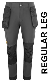 picture of JCB Workwear Mens 4-way Stretch Holster Pocket Trousers - Dark Shadow - Regular Leg - BE-JCB020DSR