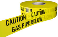 picture of Caution Gas Pipe Below Tape - 150mm x 365m - [AS-UNDER2]