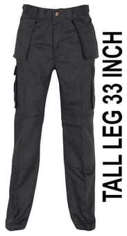 picture of Absolute Apparel AA Utility Cargo Trousers - Tall Leg Black - AP-AA755T