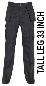 picture of Absolute Apparel AA Utility Cargo Trousers - Tall Leg Black - AP-AA755T - (DISC-R)