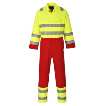 Picture of Portwest - Yellow Bizflame Services Coverall - [PW-FR90YER]