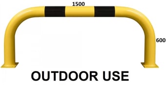 picture of BLACK BULL Protection Guard XL - Outdoor Use - (H)600 x (W)1500mm - Yellow/Black - [MV-195.28.652] - (LP)