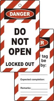 Picture of Spectrum Lockout tags - Do Not Open - (Double sided 10 pack) - SCXO-CI-LOK092