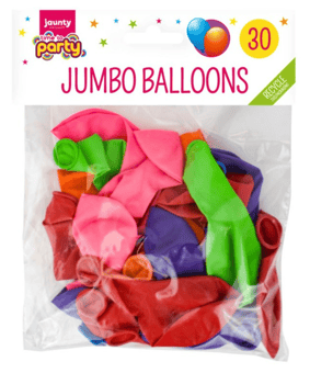 picture of Jumbo Balloons 30 Pack - [OTL-311521]