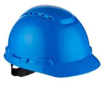 picture of 3M - H700 Blue Safety Helmet - Pinlock - Vented - Short Peak - [3M-H-700C-BB] - (DISC-R)