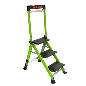 picture of Little Giant Fibreglass Jumbo Steps HiViz Green - 3 Tread - [TBD-1216-018]
