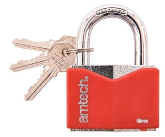 picture of Amtech 60mm Rhombic Chrome Plated Iron Padlock - [DK-T0706]