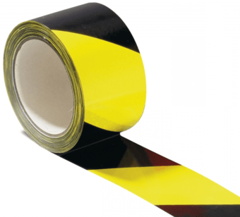 Picture of Non-Reflective Hazard Warning Tape - 60mm x 66m - Black/Yellow - [MV-420.11.965]