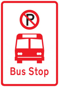 picture of Bus Stop Sign - 600mm x 400mm - [SL-BUSSTOP]
