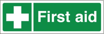 picture of First Aid Signs - First Aid - 300 X 100Hmm - Rigid Plastic - [AS-SA94-RP]