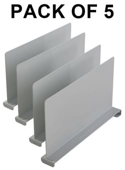 picture of QMP Short Full Depth Lower Dividers - Pack of 5 - Light Grey - [QM-BPSDLSDIVP5L]