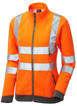 Picture of Hollicombe - Hi-Vis Orange Women's Zipped Sweatshirt - LE-SSL03-O