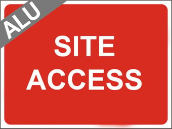 picture of Temporary Traffic Signs - Site Access - Class 1 Ref BSEN 12899-1 2001 - 600 x 450Hmm - Reflective - 1mm Aluminium - [AS-ZT36-ALU]