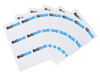 picture of BiGDUG Box Labels - 92h x 96w mm - 6x Labels Per Sheet - [BDU-BDBOXLABEL]