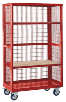 Picture of QMP Boxwell Trolley Without Doors - Red - Plywood - 1355H x 900W x 600D - [QM-XW139060PRXX] - (LP)