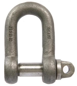 Picture of 3.75t WLL Galvanised Large Dee Shackle c/w Type A Screw Collar Pin - 1" X 1 1/8"- [GT-HTLDG3.75]