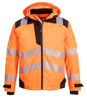 picture of Portwest - PW360 Extreme Breathable Rain Orange/Black Jacket - PW-PW360OBR