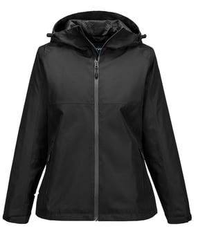 picture of Portwest S614 - Women's Professional Rain Jacket - Black - PW-S614BKR