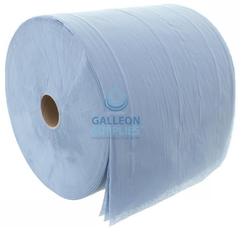 picture of Galleon Forecourt Roll - 3 Ply - Blue - 36cm x 36cm -1000 Sheets Per Roll - 1 Rolls - [GU-5312]